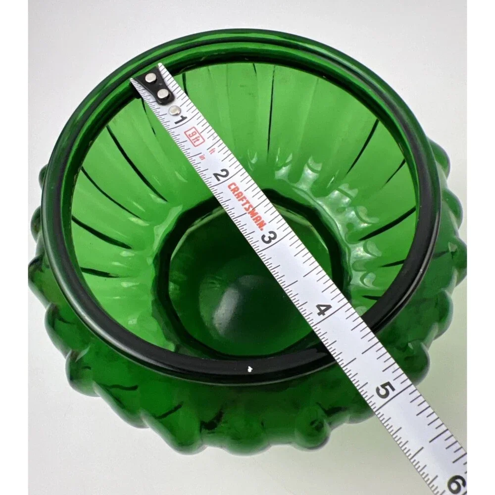 Vintage INARCO USA, #5441 Emerald Green Round Planter/Vase